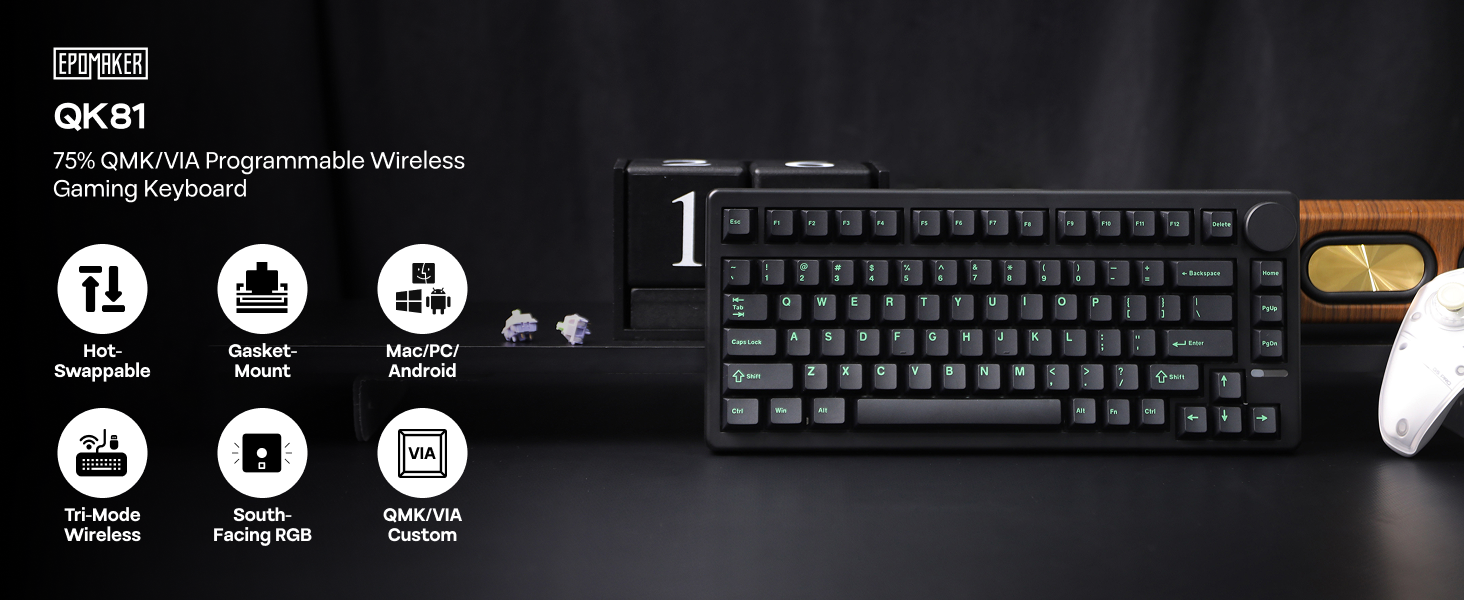 Programmable Wireless Gaming Keyboard