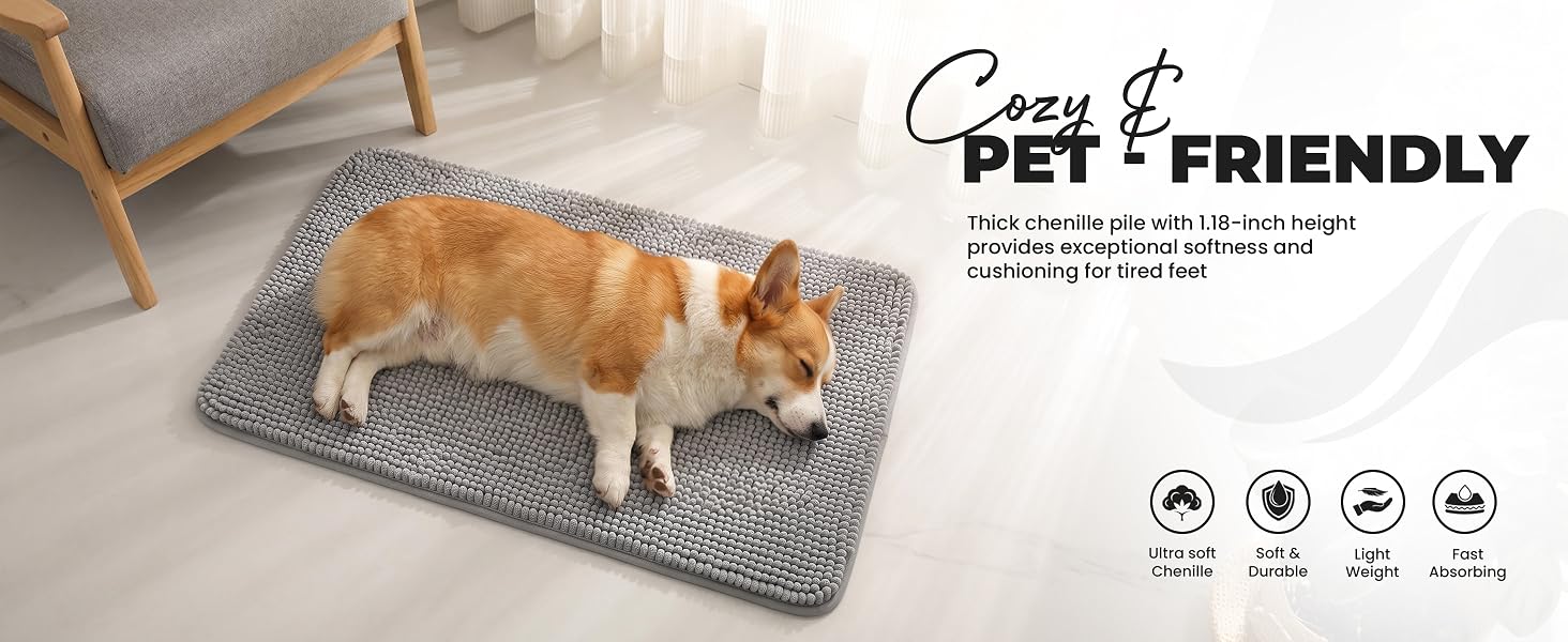 Shaggy Bath Mat Rug For Bathroom Cotton