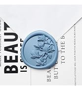 Pilloze 50Pcs Duty Blue Wax Seal Stickers, Self-Adhesive Olive Branch Wax Seal Stickers for Envel...