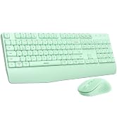 seenda Wireless Bluetooth Keyboard Mouse Combo, Ergonomic Keyboard with Wrist Rest, Silent Mouse,...