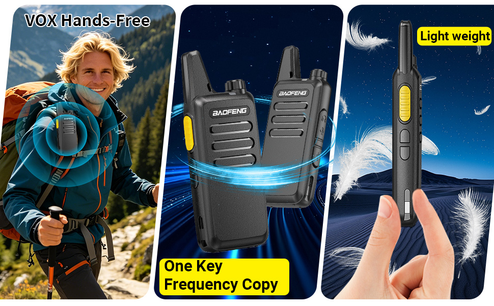 BAOFENG T20D Walkie Talkies 4 Pack