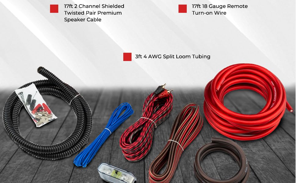 ampkit for 4 ga for al amplifiers car audio 