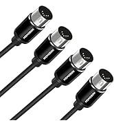 HOSONGIN MIDI Cable 3.3 Feet 2-Pack - Wear-Resistant and credible 5-Pin MIDI Cables for Musicians...