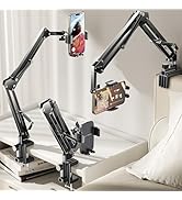 LISEN for Gooseneck Phone Holder for Bed Desk [3rd Upgrade] Cell Phone Stand for Desk Bed iPhone ...