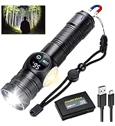 Rechargeable Flashlight High Lumens 99,000L, Super Bright Magnetic Tactical LED Handheld Flash Li...