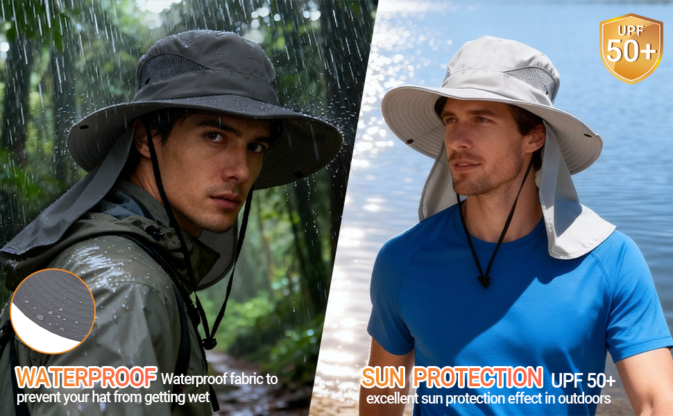 sun hat with neck flap