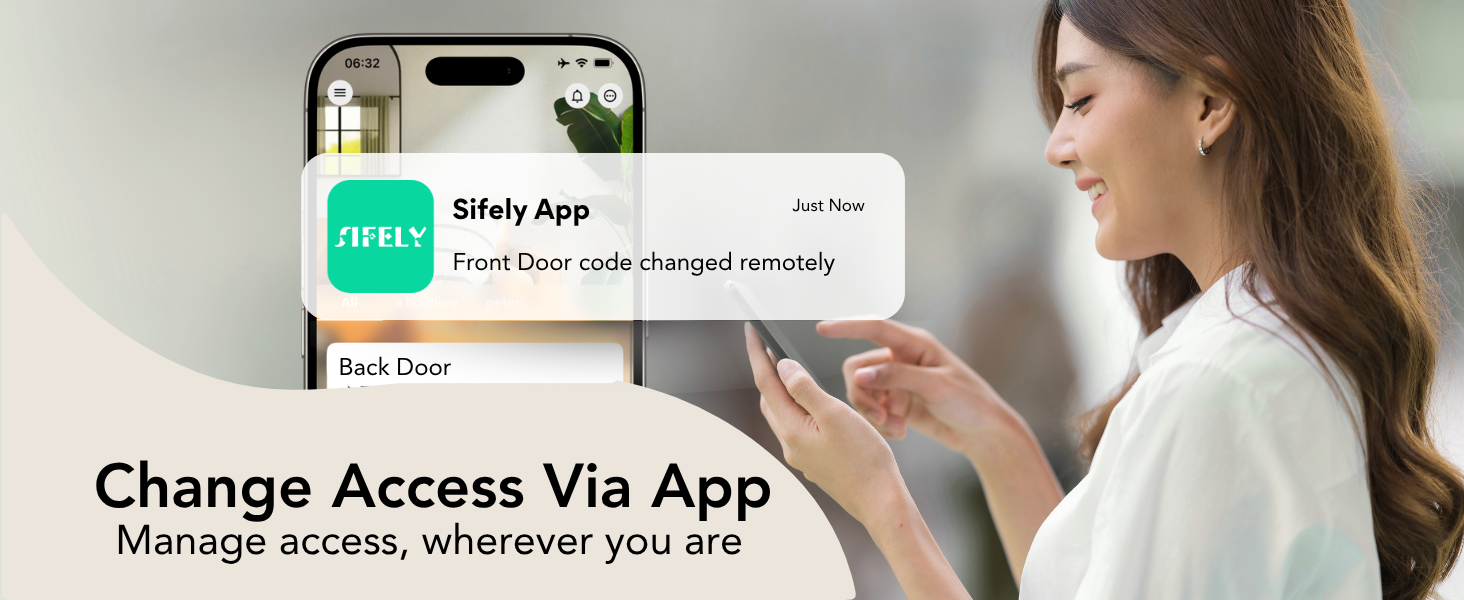 easy to change access options via app