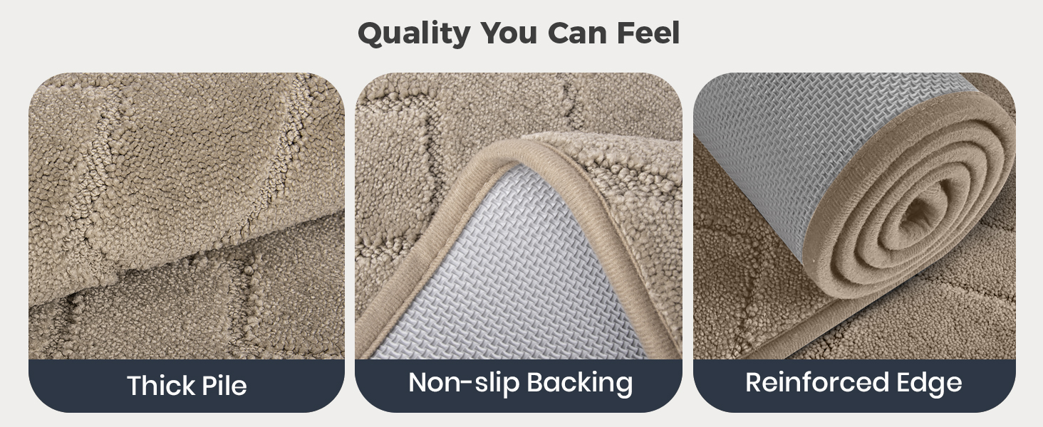Soft Surface Non-slip Backing Reinforced Edge