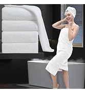 Bathroom Towel Set White 4Pack-35x70 Towel,600GSM Ultra Soft Microfibers Bath Towel Set Extra Lar...