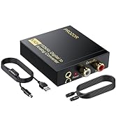 PROZOR 192Khz Digital to Analog Audio Converter Support 5.1CH Optical to RCA Converter with Magne...