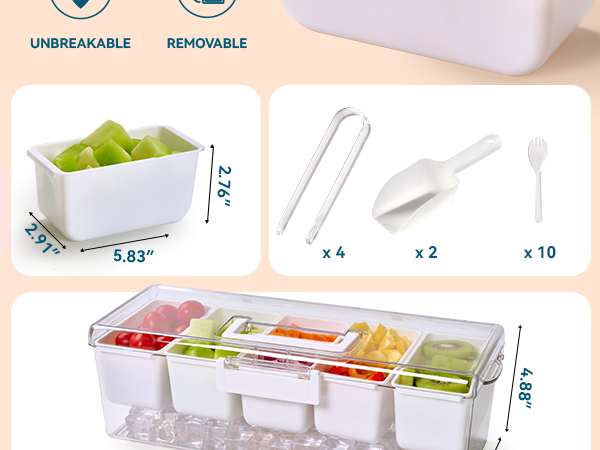 Chilled Condiment Server with Lid