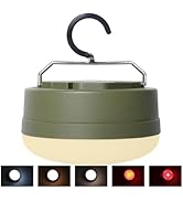 Amkulop LED Camping Light,4Modes Portable AA Battery Powered Hanging Tent Lantern with Magnetic B...