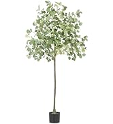 Artificial Eucalyptus Tree 5FT Fake Eucalyptus Tree Indoor Tall Modern Fake Eucalyptus Plant for ...