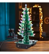 IS Christmas Tree Soldering Project, Icstation 3D Xmas Tree Soldering Kit with LED Flashing Light...