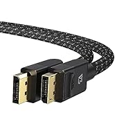 TeleAdapt Displayport 1.4 Video Cable (DP to DP) Cotton Braided Cable 8K@60Hz, 5K@60Hz 4K@120Hz, ...