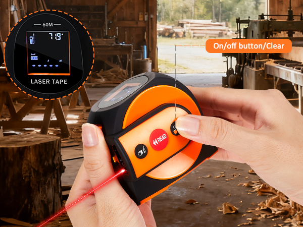 digital tape measure with laser and level