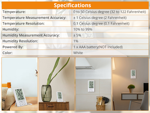 3 in 1 Thermometer Hygrometer