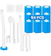 KOKL 2 Pack Disposable Toilet Brush with Holder Set, Toilet Bowl Cleaner, Toilet Bowl Brush with ...