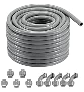 VEVOR 1-Inch (100FT) Flexible Electrical Conduit, PVC Liquid-Tight Conduit Non-Metallic with 5 St...