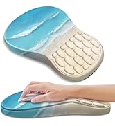 YIWEI Ergonomic Mouse Pad with Wrist Rest - Comfortable Office Mousepad with Memory Foam Wrist Su...