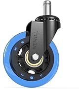 WEWILL Office Chair Wheels, Blue&amp;Clear