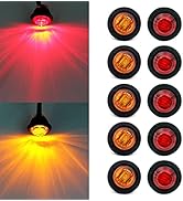 FXC 'Purishion 10x 3/4 in' Round LED Clearence Light Front Rear Side Marker Indicators Light for ...