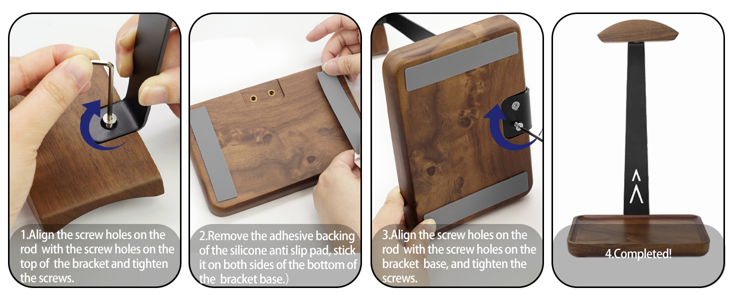 walnut headset stand