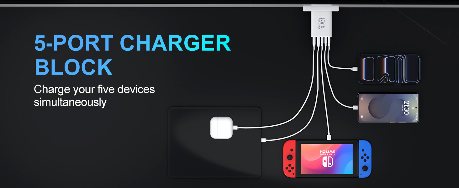 usb c charger block 60w