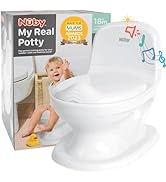 Nuby My Real Potty - Toddler Training Toilet with Life-Like Flush Button and Sound - Removable Bo...