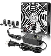 GDSTIME 120mm Computer Fan with AC Plug, 110V 120V 220V 240V AC-Powered Variable Speed Controller...