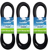 174368 180808 161597 Mower Drive Belt Set Replacement Compatible with Crafts&amp;Man 48" Mowers 53217...