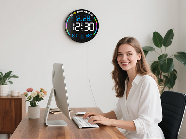 colorful wall clock