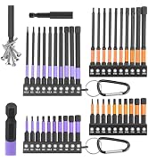 40PCS Hex Bit Set Impact Allen Wrench Drill Bit Set (Metric and SAE) 1/4" Hex Shank S2 Alloy Stee...