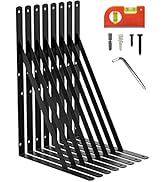 LEOPO 18 Inch Shelf Brackets &amp; Supports, Large Wall Brackets for Garage Storage, Heavy Duty Shelf...