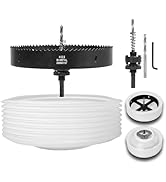 VIKITON 8-1/8 Hole Saw for Recessed Lights, 8.1 Inch Hole Cutter with Dust Bowl Catcher for Led R...