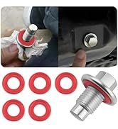 M14*1.5 Oil Drain Plug with 5PCS Oil Drain Plug Gasket OEM#09247-14027,Iron Zinc-Coated Oil Pan D...