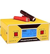 Car Battery Charger Automatic, 6/8/12/14/16/24V Adjustable Voltage Battery Charger 0-10A, Battery...