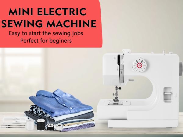 Sewing Machine, Mini Sewing Machine, Electric Portable Sewing Machine for Beginners
