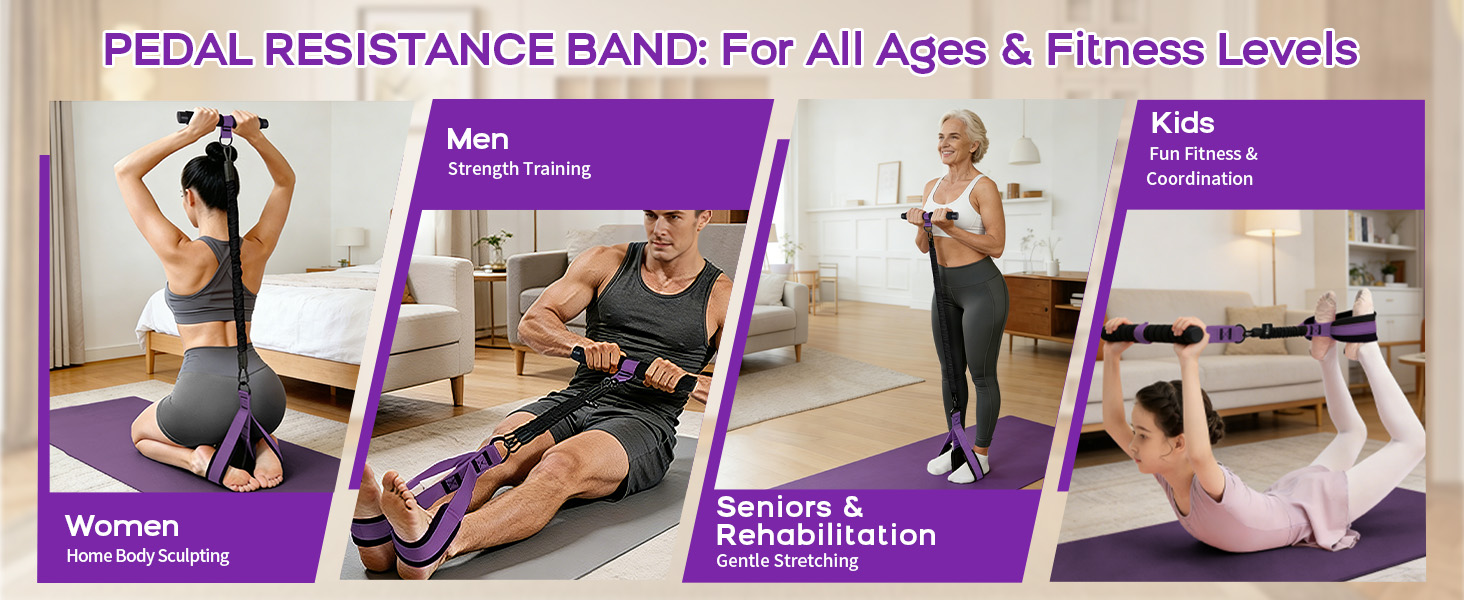 multifunction pedal resistance band