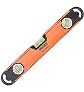 DOWELL Magnetic Level Torpedo Level 16" Box Spirit Bubble Level Shockproof Top Vial Alloy Frame 1...