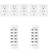 Syantek Remote Control Outlet Wireless Light Switch for Household Appliances, Expandable Remote L...