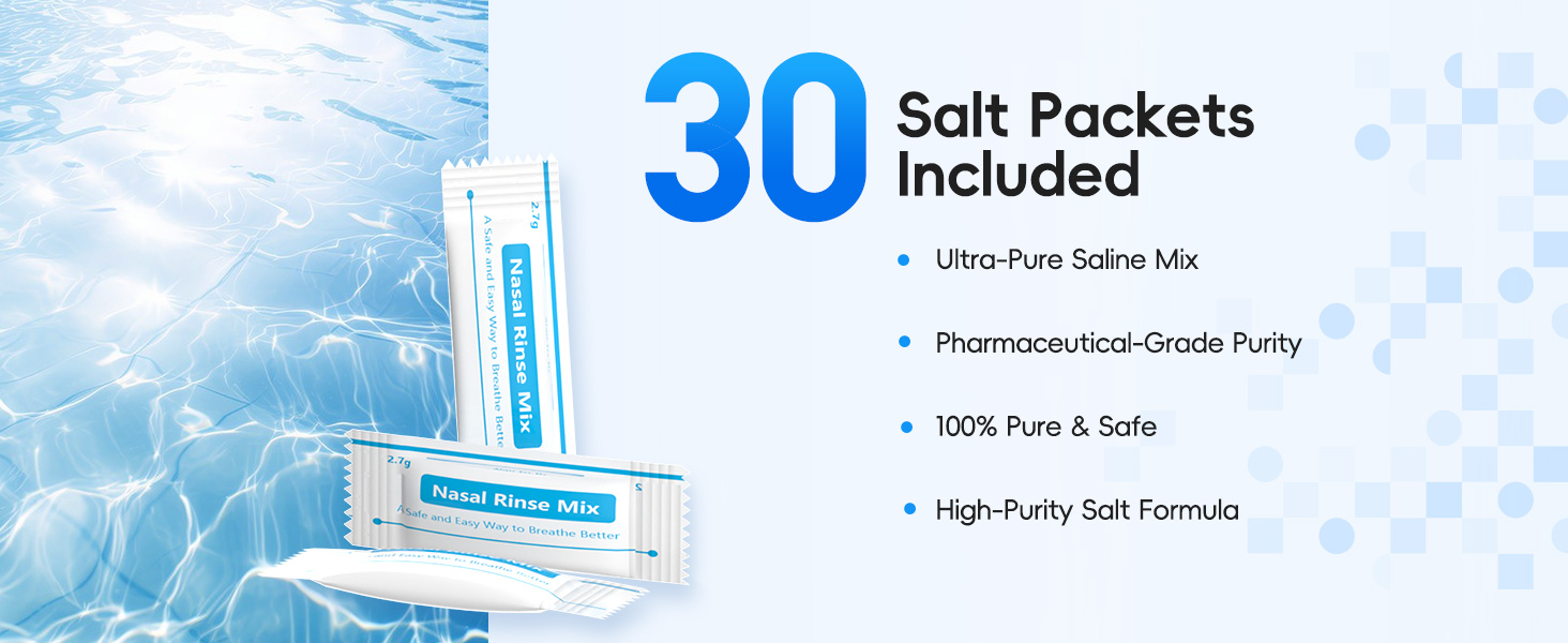 30 Salt Packets Included