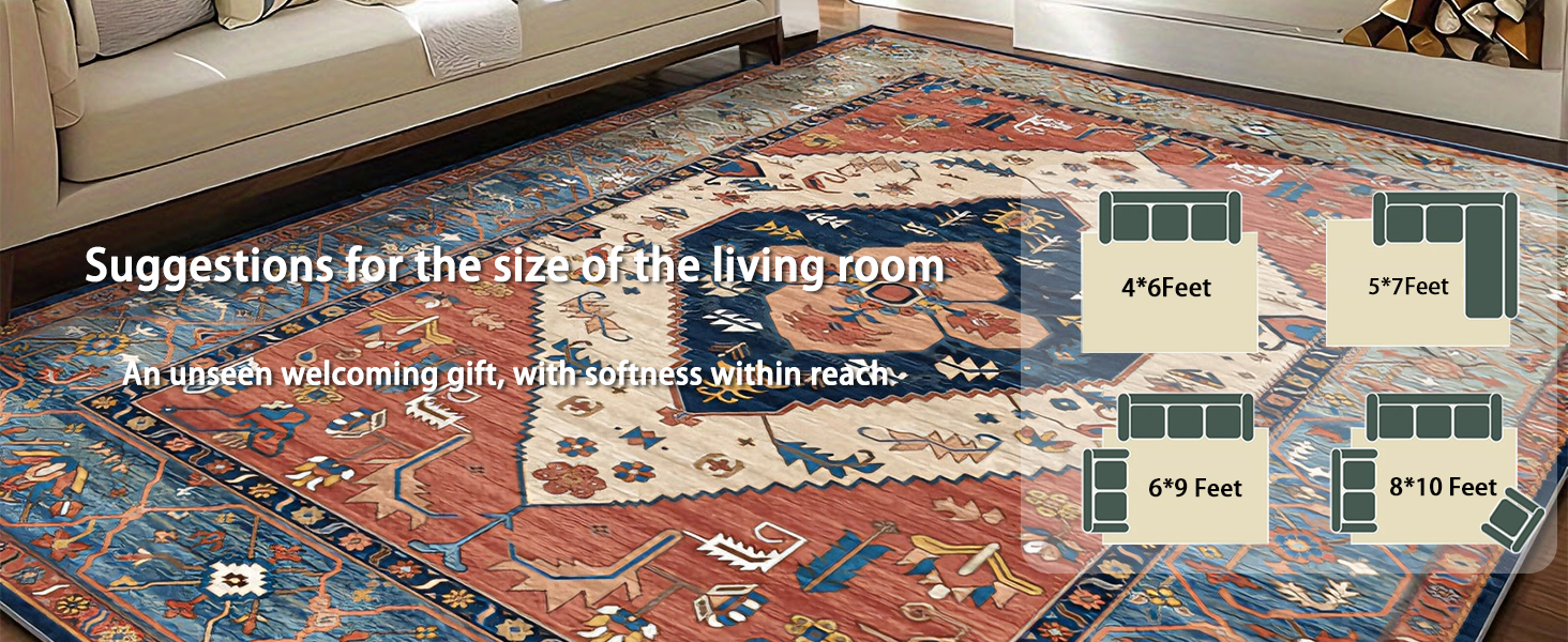 Suggestions for the size of the living room