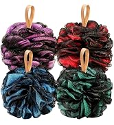 Fishent Bath Sponge Bath Loofah, Soft Mesh Pouf Shower Puffs Loofa Exfoliating Body Scrubber Show...