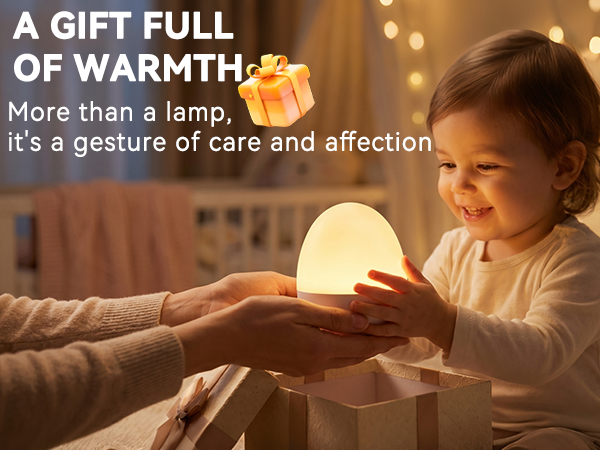 Auxmir egg-shaped night light as a warm gift, a gesture of care and affection for kids and family