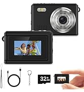 Mini Digital Camera, Keychain Camera Portable 1080P Video, 12MP Photo with 0.96" Screen &amp; 32GB Ca...