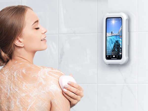 bathroom phone holder waterproof case