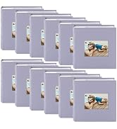 Golden State Art,Photo Album with Memo Writing Space hold 200 4x6 Horizontal Pictures,Leather Cov...