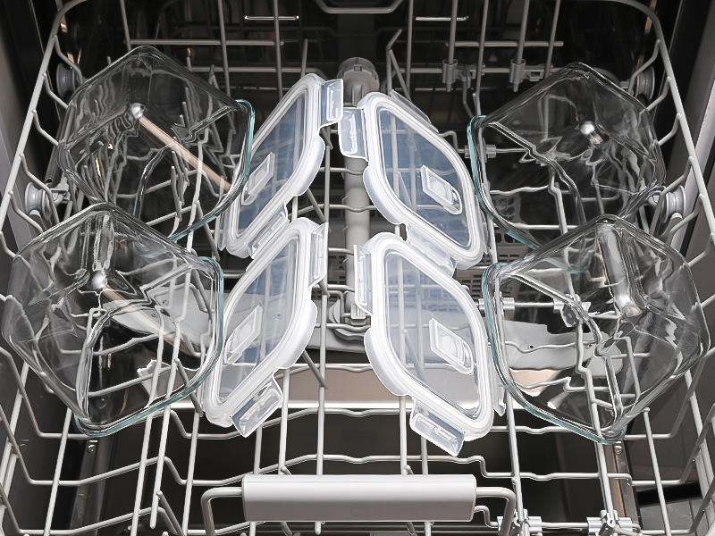 Square Glass Soup Containers with Lids 4 Cup Glass Storage Containers for Lunch Glass Freezer