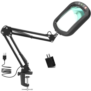 magnifying lamp with clamp